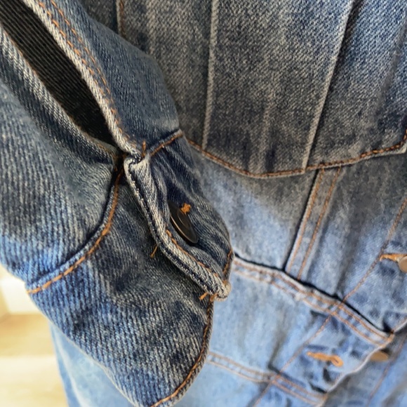 Future Collective with Kahlana Barfield Brown Women's Asymmetrical Jean Jacket - Picture 12 of 15